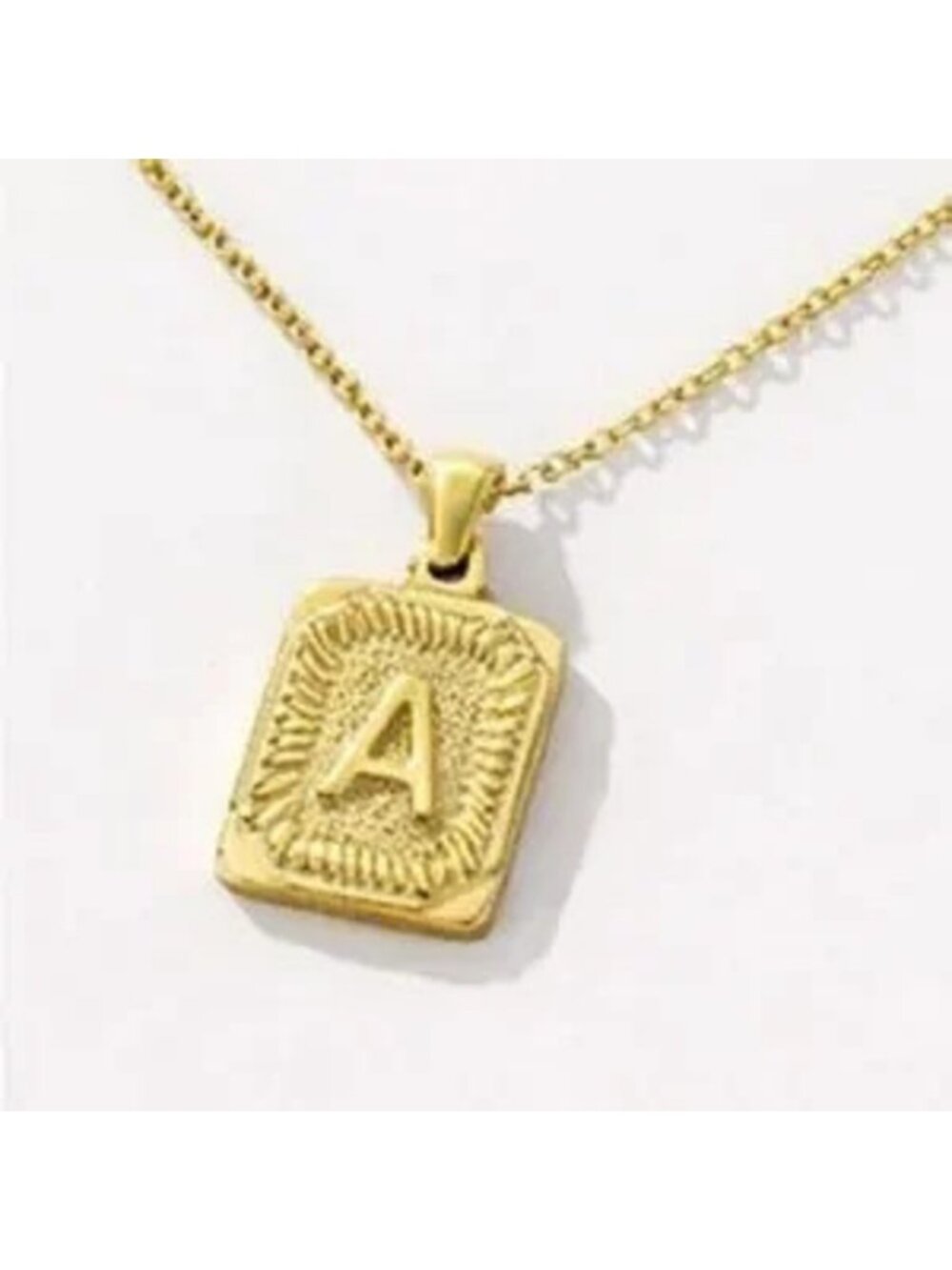 Gold Monogram Initial Pendant (A) (9024)